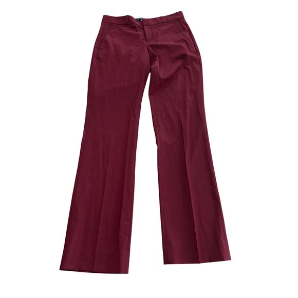 NWT Banana Republic Women's Red Italian Wool Classic Logan Trouser Pants Size 2 - Picture 1 of 7
